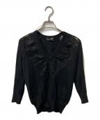 DOLCE & GABBANAドルチェ＆ガッバーナ）の古着「カシミヤ混レース切替ニット」｜ブラック