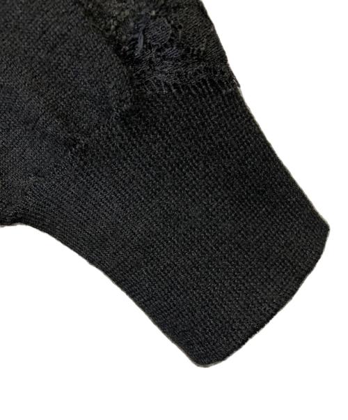 DOLCE & GABBANA（ドルチェ＆ガッバーナ）DOLCE & GABBANA (ドルチェ＆ガッバーナ) カシミヤ混レース切替ニット ブラック サイズ:SIZE 38の古着・服飾アイテム