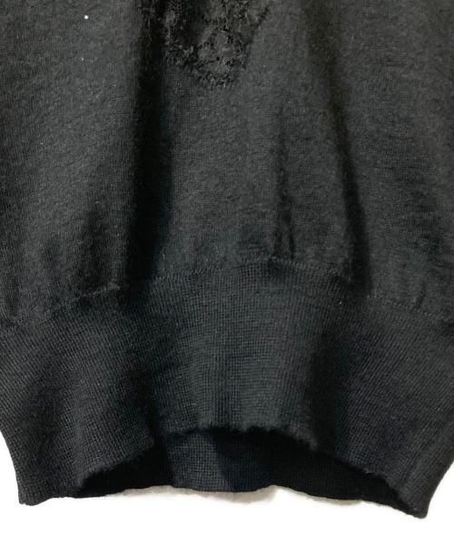 DOLCE & GABBANA（ドルチェ＆ガッバーナ）DOLCE & GABBANA (ドルチェ＆ガッバーナ) カシミヤ混レース切替ニット ブラック サイズ:SIZE 38の古着・服飾アイテム