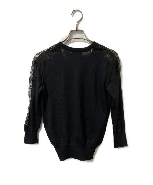DOLCE & GABBANA（ドルチェ＆ガッバーナ）DOLCE & GABBANA (ドルチェ＆ガッバーナ) カシミヤ混レース切替ニット ブラック サイズ:SIZE 38の古着・服飾アイテム