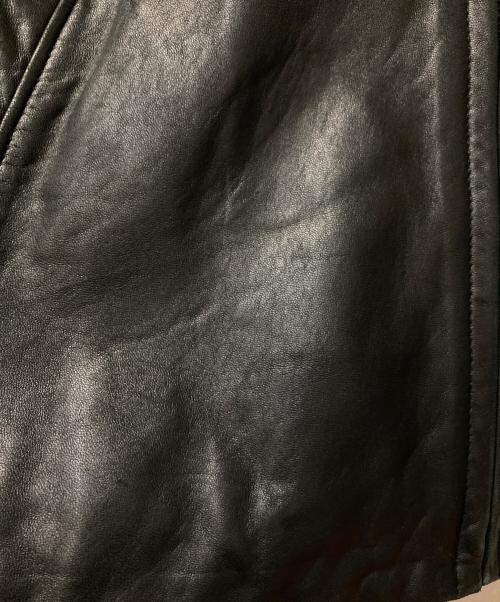 Eddie Bauer（エディーバウアー）Eddie Bauer (エディーバウアー) ラムレザージップアップジャケット ブラック サイズ:ＸＬの古着・服飾アイテム