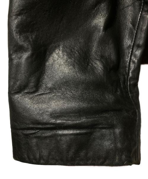 Eddie Bauer（エディーバウアー）Eddie Bauer (エディーバウアー) ラムレザージップアップジャケット ブラック サイズ:ＸＬの古着・服飾アイテム
