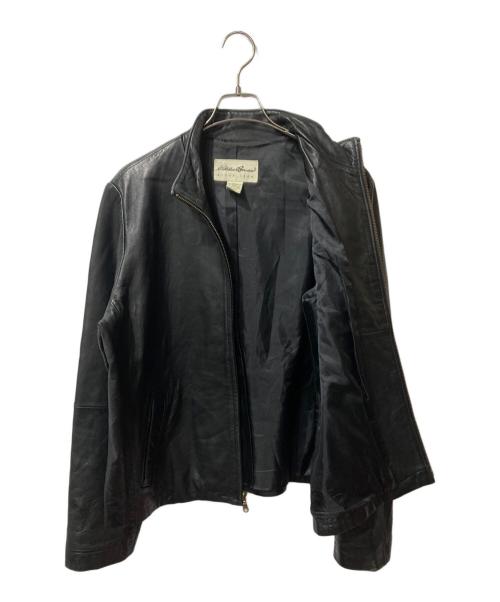 Eddie Bauer（エディーバウアー）Eddie Bauer (エディーバウアー) ラムレザージップアップジャケット ブラック サイズ:ＸＬの古着・服飾アイテム