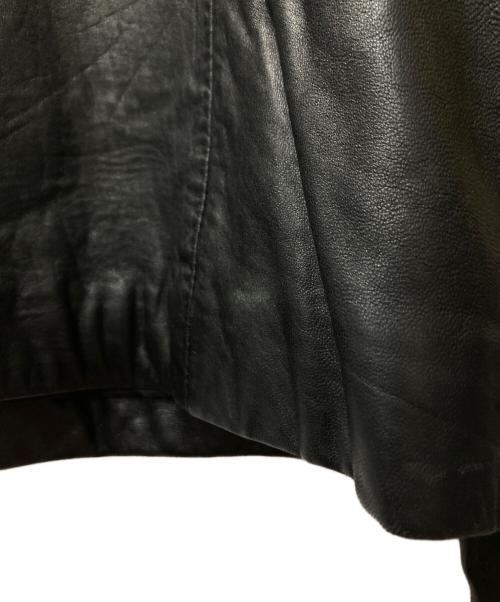 Eddie Bauer（エディーバウアー）Eddie Bauer (エディーバウアー) ラムレザージップアップジャケット ブラック サイズ:ＸＬの古着・服飾アイテム