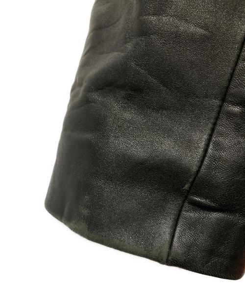Eddie Bauer（エディーバウアー）Eddie Bauer (エディーバウアー) ラムレザージップアップジャケット ブラック サイズ:ＸＬの古着・服飾アイテム