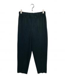 PLEATS PLEASE（プリーツプリーズ）の古着「COMPLEAT TROUSERS プリーツパンツ」｜ダークグリーン