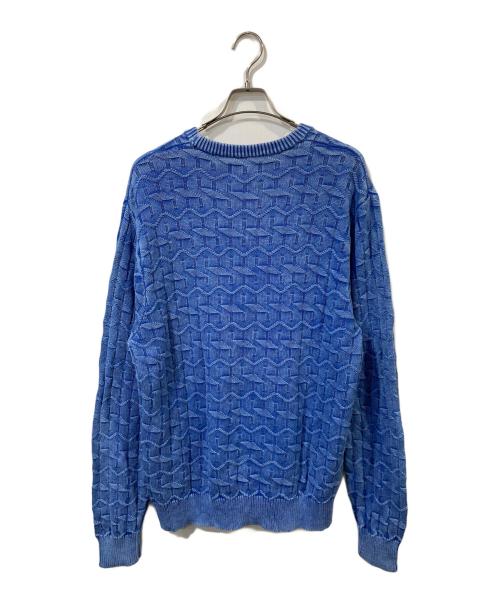 stussy（ステューシー）stussy (ステューシー) ケーブルニット ブルー サイズ:Mの古着・服飾アイテム