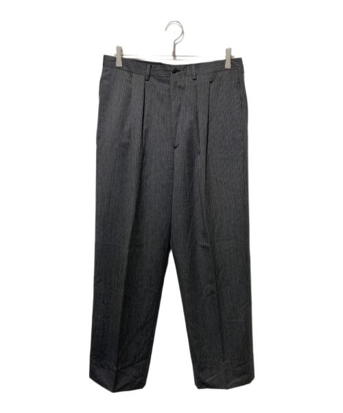 GIORGIO ARMANI（ジョルジオアルマーニ）GIORGIO ARMANI (ジョルジオアルマーニ) 2タックストライプスラックス グレー サイズ:48の古着・服飾アイテム