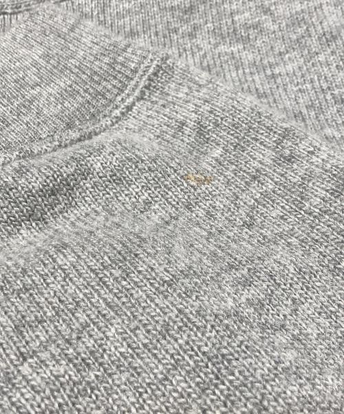 CELINE（セリーヌ）CELINE (セリーヌ) カシミヤ混アーチロゴ刺繍アスレチックニット グレー サイズ:XSの古着・服飾アイテム
