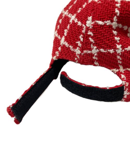 CHANEL（シャネル）CHANEL (シャネル) 23C MONACO Tweed Baseball Cap レッドの古着・服飾アイテム
