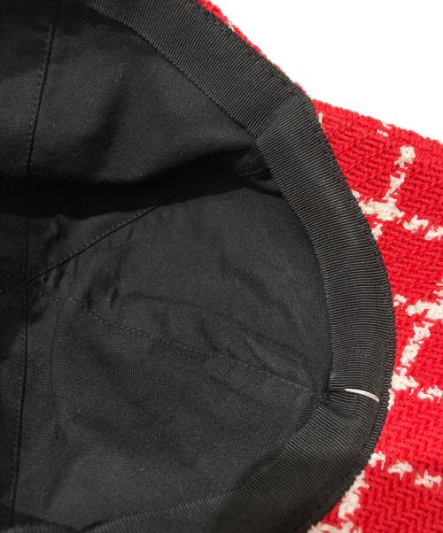 CHANEL（シャネル）CHANEL (シャネル) 23C MONACO Tweed Baseball Cap レッドの古着・服飾アイテム