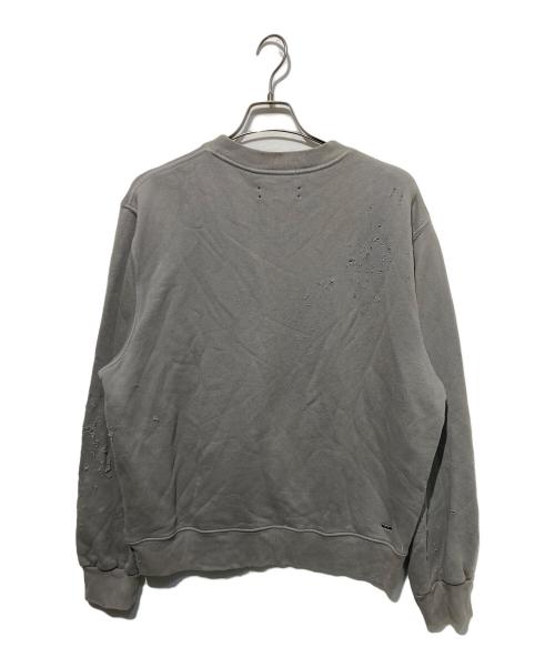 AMIRI（アミリ）AMIRI (アミリ) ショットガンダメージ加工スウェット グレー サイズ:Mの古着・服飾アイテム