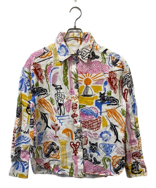 CLOSED（クローズド）CLOSED (クローズド) 総柄レーヨンリネンシャツ マルチカラー サイズ:XSの古着・服飾アイテム