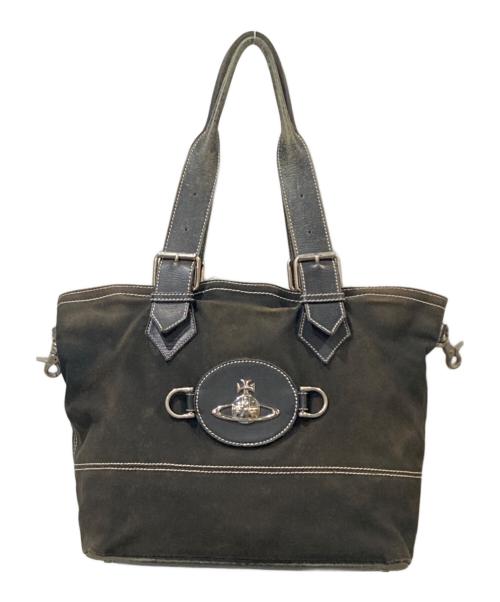 Vivienne Westwood（ヴィヴィアンウエストウッド）Vivienne Westwood (ヴィヴィアンウエストウッド) 2WAYオーブハンドバッグ ブラックの古着・服飾アイテム