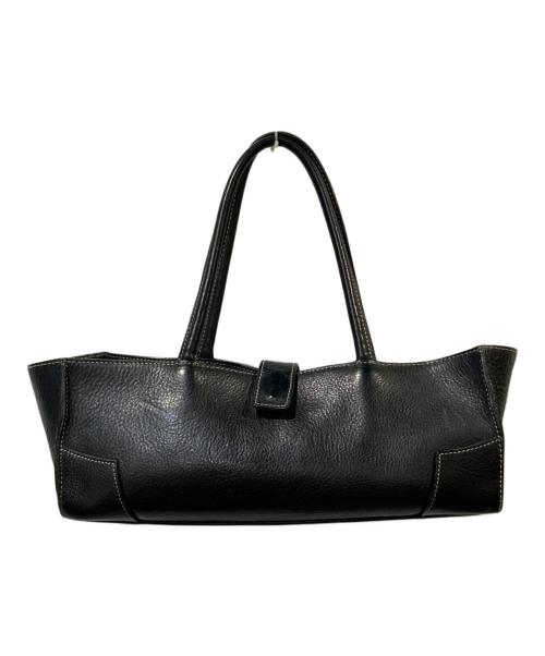 Vivienne Westwood（ヴィヴィアンウエストウッド）Vivienne Westwood (ヴィヴィアンウエストウッド) スクエア柄レザーハンドバッグ ブラックの古着・服飾アイテム
