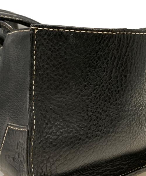 Vivienne Westwood（ヴィヴィアンウエストウッド）Vivienne Westwood (ヴィヴィアンウエストウッド) スクエア柄レザーハンドバッグ ブラックの古着・服飾アイテム