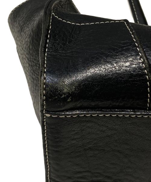 Vivienne Westwood（ヴィヴィアンウエストウッド）Vivienne Westwood (ヴィヴィアンウエストウッド) スクエア柄レザーハンドバッグ ブラックの古着・服飾アイテム