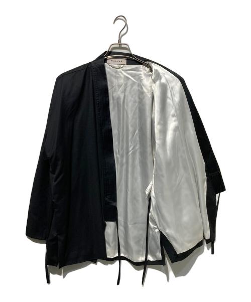 CARUSO（カルーゾ）CARUSO (カルーゾ) 作務衣タイプウールジャケット ブラック サイズ:48の古着・服飾アイテム