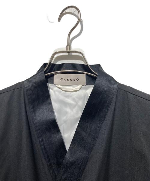 CARUSO（カルーゾ）CARUSO (カルーゾ) 作務衣タイプウールジャケット ブラック サイズ:48の古着・服飾アイテム