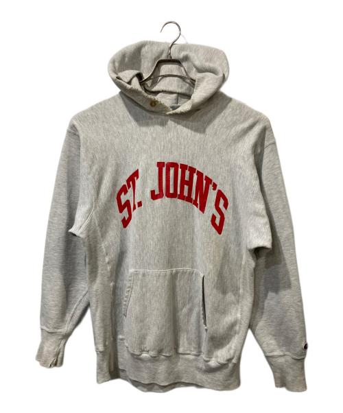 Champion REVERSE WEAVE（チャンピオン リバース ウィーブ）Champion REVERSE WEAVE (チャンピオン リバース ウィーブ) カレッジプリントパーカー グレー サイズ:XXLの古着・服飾アイテム