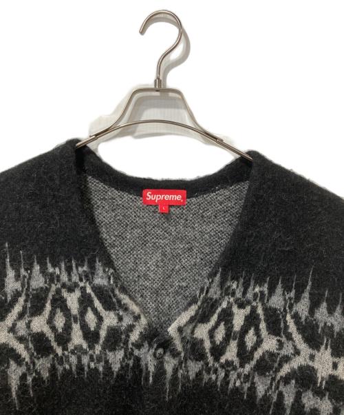 SUPREME（シュプリーム）SUPREME (シュプリーム) Abstract Stripe Cardigan / アブストラクト ストライプ カーディガン ブラック サイズ:Lの古着・服飾アイテム