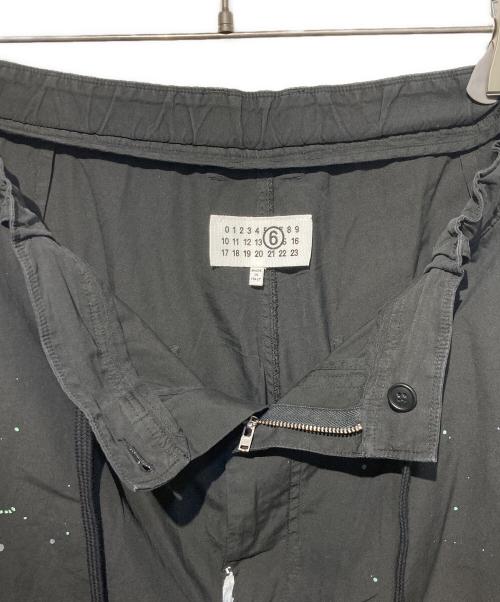 MM6 Maison Margiela（エムエムシックスメゾンマルジェラ）MM6 Maison Margiela (エムエムシックスメゾンマルジェラ) ペインター トラウザーズ ブラック サイズ:42の古着・服飾アイテム