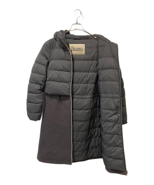 HERNO（ヘルノ）HERNO (ヘルノ) 異素材切替ダウンコート グレー サイズ:40の古着・服飾アイテム