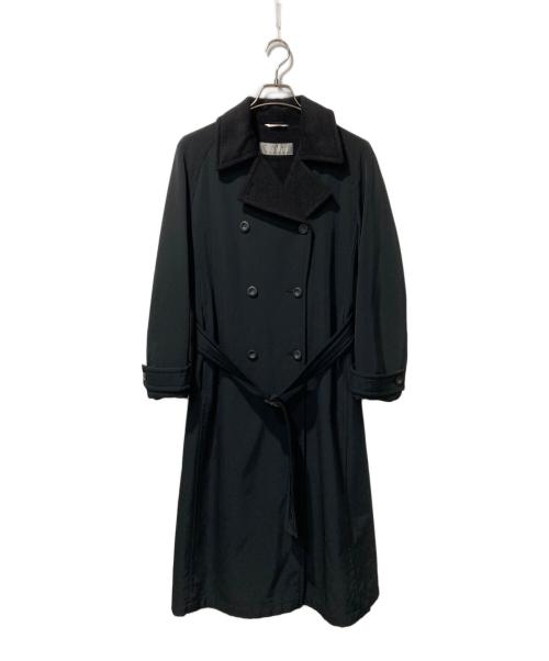 MaxMara（マックスマーラ）MaxMara (マックスマーラ) ヴァージンウール切替コート ブラック サイズ:38の古着・服飾アイテム