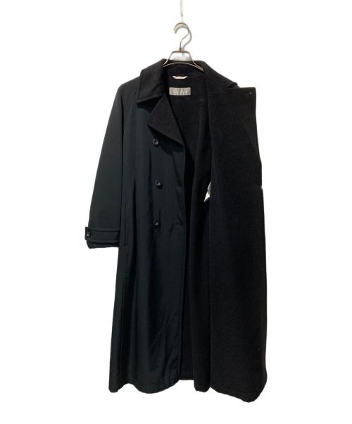 MaxMara（マックスマーラ）MaxMara (マックスマーラ) ヴァージンウール切替コート ブラック サイズ:38の古着・服飾アイテム