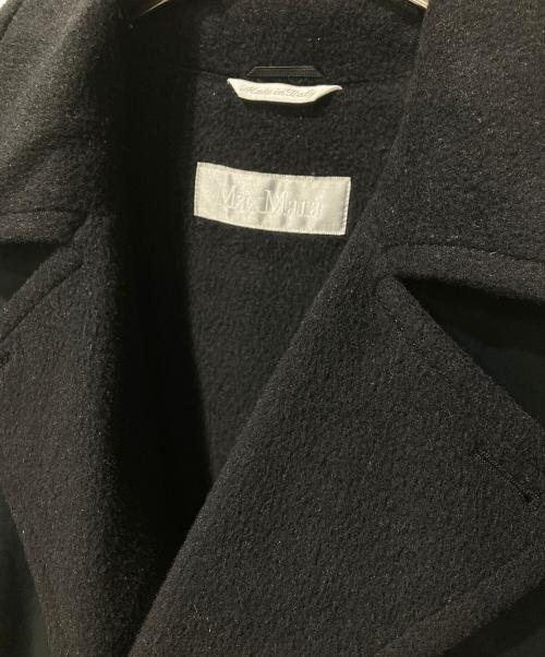 MaxMara（マックスマーラ）MaxMara (マックスマーラ) ヴァージンウール切替コート ブラック サイズ:38の古着・服飾アイテム