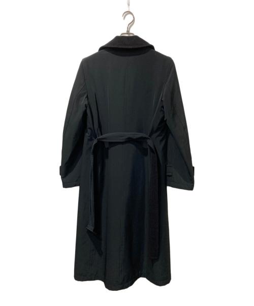 MaxMara（マックスマーラ）MaxMara (マックスマーラ) ヴァージンウール切替コート ブラック サイズ:38の古着・服飾アイテム