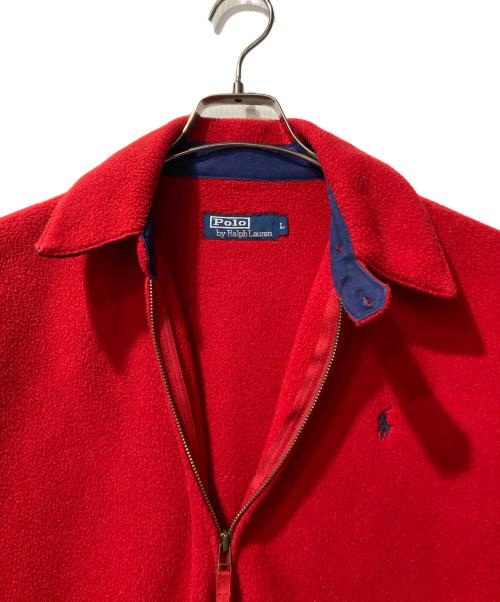 POLO RALPH LAUREN（ポロ・ラルフローレン）POLO RALPH LAUREN (ポロ・ラルフローレン) チンスト付フリーススイングトップジャケット レッド サイズ:Ｌの古着・服飾アイテム