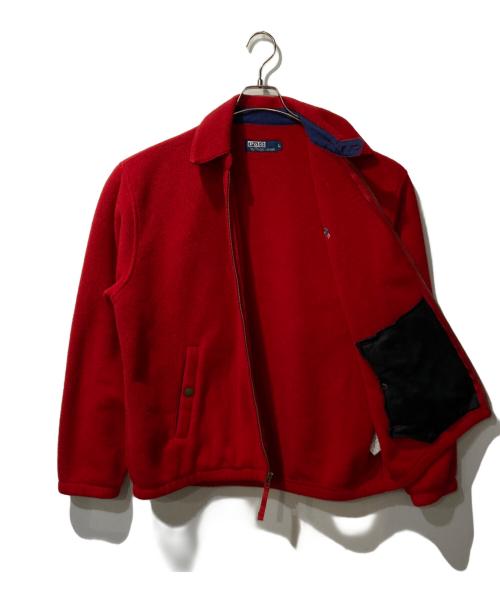 POLO RALPH LAUREN（ポロ・ラルフローレン）POLO RALPH LAUREN (ポロ・ラルフローレン) チンスト付フリーススイングトップジャケット レッド サイズ:Ｌの古着・服飾アイテム