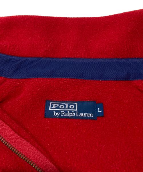 POLO RALPH LAUREN（ポロ・ラルフローレン）POLO RALPH LAUREN (ポロ・ラルフローレン) チンスト付フリーススイングトップジャケット レッド サイズ:Ｌの古着・服飾アイテム
