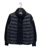 MONCLERモンクレール）の古着「MAGLIONE TRICOT CARDIGAN ニット切替ダウンジャケット」｜ブラック