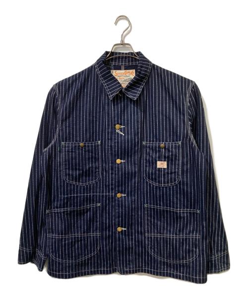 SUGAR CANE（シュガーケーン）SUGAR CANE (シュガーケーン) 9oz. WABASH STRIPE WORK COAT インディゴ サイズ:不明の古着・服飾アイテム