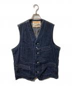 SUGAR CANEシュガーケーン）の古着「9oz. WABASH STRIPE WORK VEST」｜インディゴ