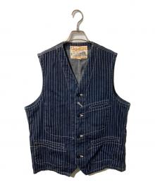 SUGAR CANE（シュガーケーン）の古着「9oz. WABASH STRIPE WORK VEST」｜インディゴ