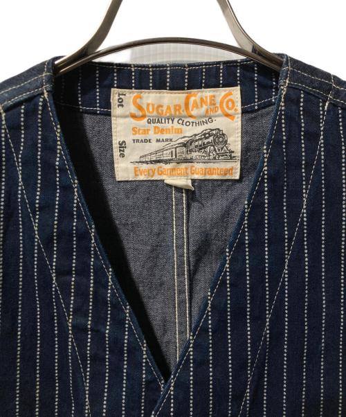 SUGAR CANE（シュガーケーン）SUGAR CANE (シュガーケーン) 9oz. WABASH STRIPE WORK VEST インディゴ サイズ:42の古着・服飾アイテム