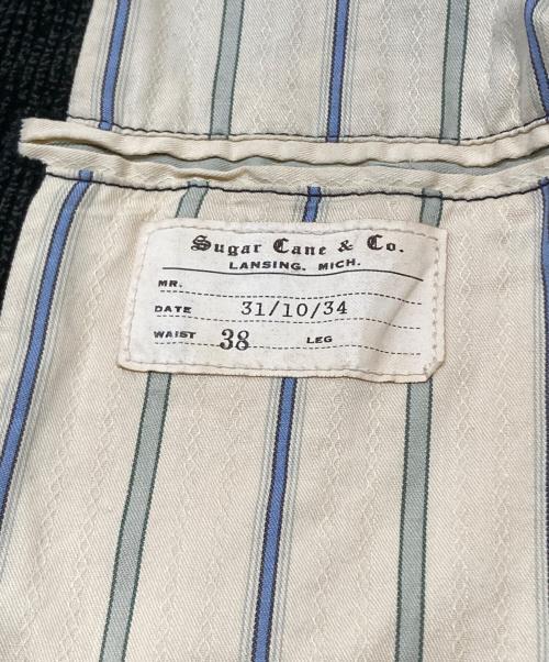 SUGAR CANE（シュガーケーン）SUGAR CANE (シュガーケーン) 14oz. PRINT CORDUROY 3BUTTON JACKET ブラック サイズ:38の古着・服飾アイテム