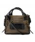 Chloe（クロエ）の古着「キャンバスレザー2WAYバッグ」｜ブラウン