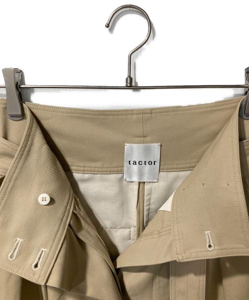 tactor（タクター）TACTOR (タクター) ベルテッドアシンメトリーパンツ ベージュ サイズ:SIZE 1の古着・服飾アイテム