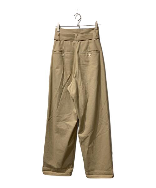 tactor（タクター）TACTOR (タクター) ベルテッドアシンメトリーパンツ ベージュ サイズ:SIZE 1の古着・服飾アイテム