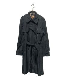 DOLCE & GABBANA（ドルチェ＆ガッバーナ）の古着「裏地レオパードトレンチコート」｜ブラック