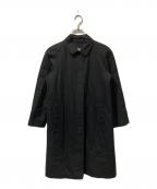 BURBERRYバーバリー）の古着「裏地ノバチェック柄ステンカラーコート」｜ブラック