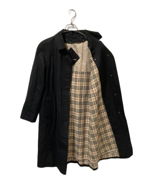 BURBERRY（バーバリー）BURBERRY (バーバリー) 裏地ノバチェック柄ステンカラーコート ブラック サイズ:9の古着・服飾アイテム