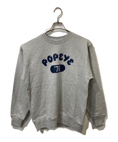 POPEYE（ポパイ）popeye (ポパイ) プリントスウェット グレー サイズ:Ｍの古着・服飾アイテム