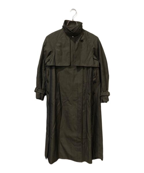 Ameri（アメリ）Ameri (アメリ) MINIMAL FLARE LONG TRENCH COAT / ミニマル フレア ロング トレンチ コート ブラック サイズ:Sの古着・服飾アイテム