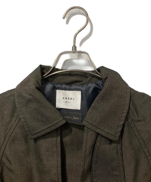 Ameri（アメリ）Ameri (アメリ) MINIMAL FLARE LONG TRENCH COAT / ミニマル フレア ロング トレンチ コート ブラック サイズ:Sの古着・服飾アイテム