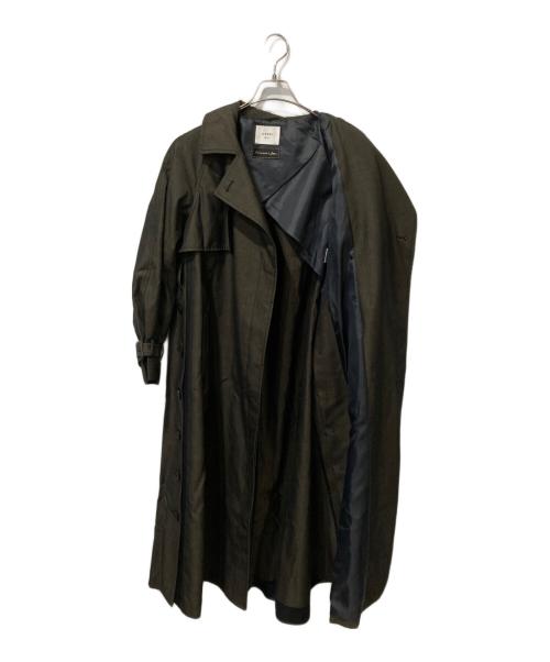 Ameri（アメリ）Ameri (アメリ) MINIMAL FLARE LONG TRENCH COAT / ミニマル フレア ロング トレンチ コート ブラック サイズ:Sの古着・服飾アイテム